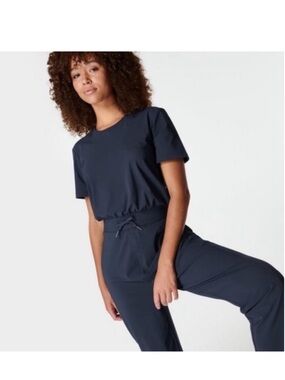 Sweaty Betty explorer Navy blue Short-Sleeve Jumpsuit